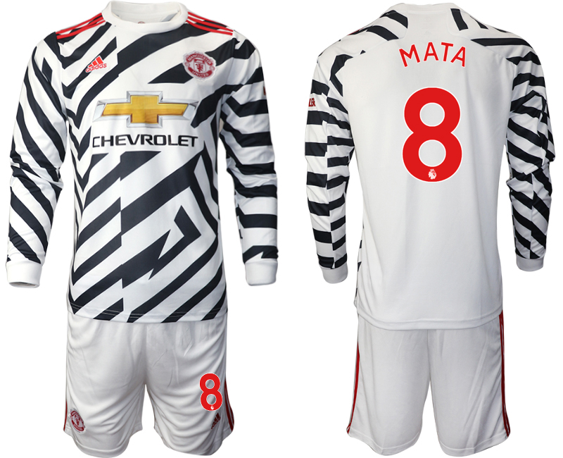 2021 Men Manchester united away long sleeve #8 soccer jerseys